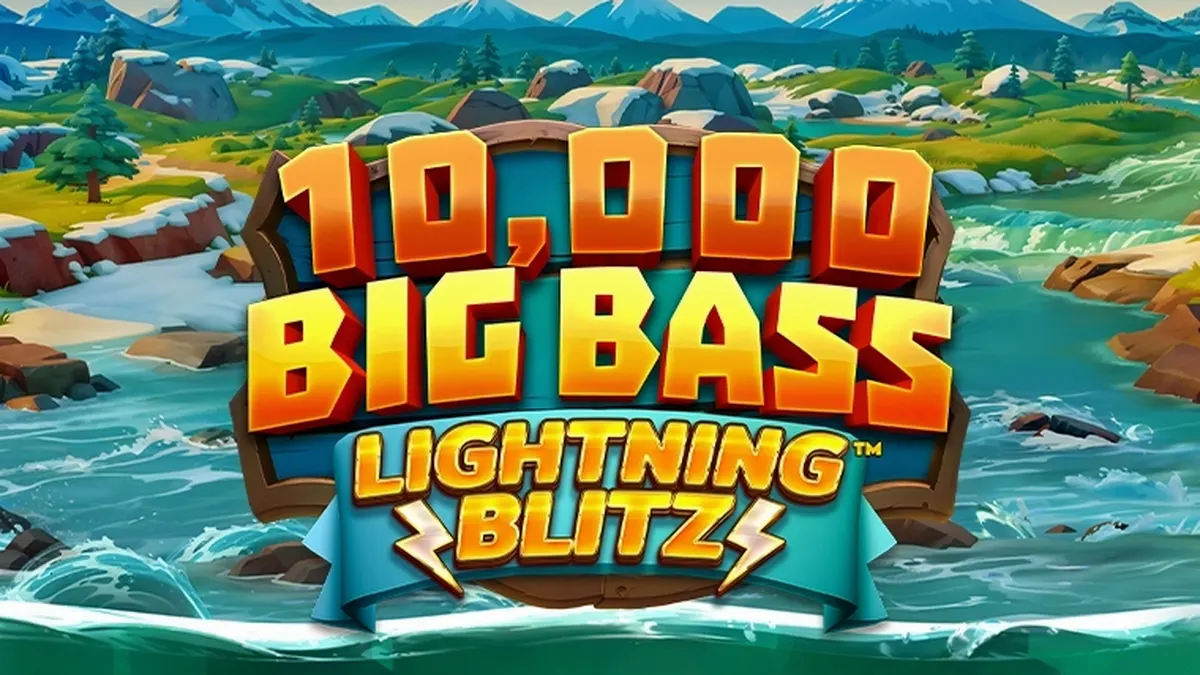 Tampilan visual permainan slot 10,000 Big Bass Lightning Blitz
